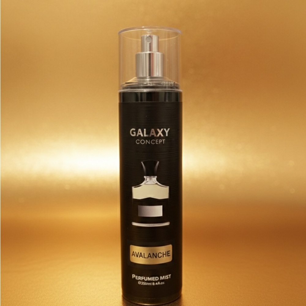 Galaxy Gold Products Avalanche Perfumed Mist - Black and Gold